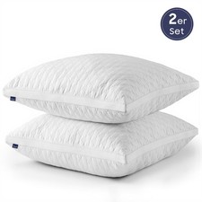 2 Stück Mikrofaser Kopfkissen 80x80 80x40cm 3D Komfort Atmungsaktiv Kissen