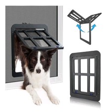 Dog Door for Sliding Door, Lockable Dog Screen Door with Magnetic Closure