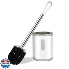 AONEZ Compact Toilet Brush and Holder, Stainless Steel Handle, Sp