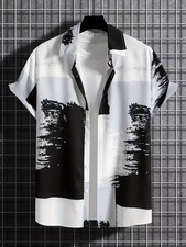 Abstract Print Hawaiian Shirt