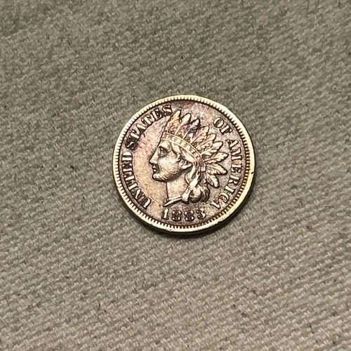 1883 Indian Head Cent 1c Higher Grade XF - AU HR