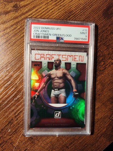 2022 Donruss UFC #15 Jon Jones Craftsman-green Flood Psa 9