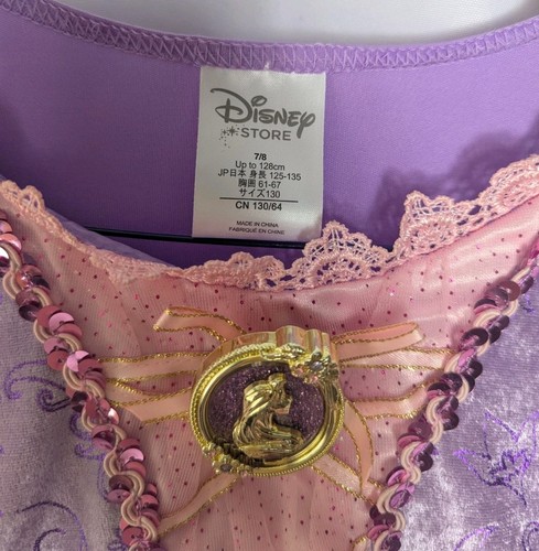 Disney Store Rapunzel Dress Costume Purple Tangled Tulle Full Skirt Childs 7/8 - Picture 3 of 5