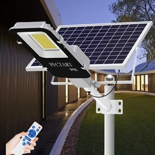Luces Solares Para Exteriores Outdoor Flood Lights Dusk to Dawn Road Lamp + Arm