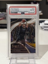 2023-24 Panini Select - Courtside Luka Dončić #251 Black/White/Gold Prizm 1/1