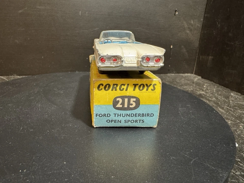 CORGI TOYS 215 * FORD THUNDERBIRD OPEN SPORT * WHITE * 1:43 * OVP * 1960 - Bild 4 von 4