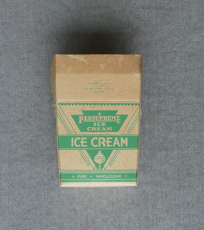 Pensupreme one half pint vintage ice cream pail carton (Penn DairyLancaster, PA)