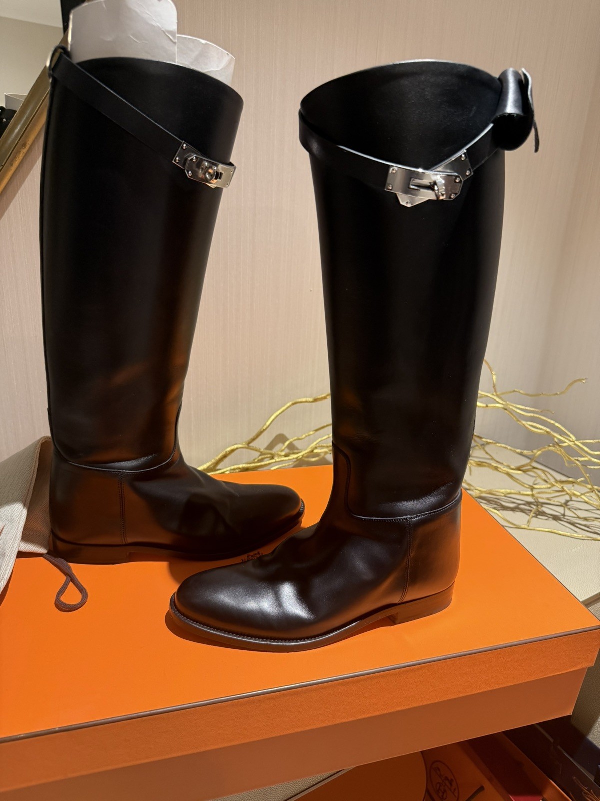 HERMES Jumping boots size UK 4.5 Very good condition full set image 2