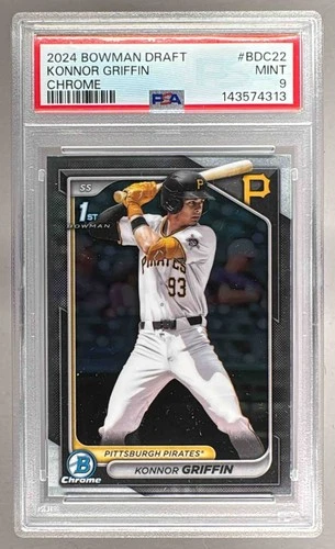 143574313 Konnor Griffin 2024 Bowman Chrome Draft #BDC-22 1st RC PSA 9