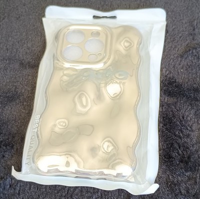 Case Mobile Case Silver Glossy Jelly TPU Skin for iPhone 15 Pro Flexible