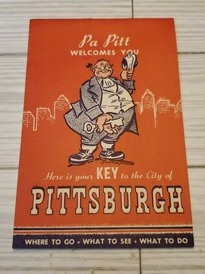 VTG Pa Pitt Welcomes You Here Is Your Key City Pittsburgh PA Reference Booklet
