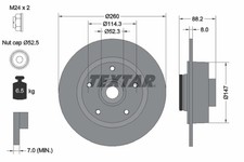 2x Bremsscheibe PRO TEXTAR 92195903 für SCÉNIC RENAULT CLIO KZ0 MEGANE JZ0 3 CC