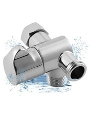 All Metal Solid Brass Shower Arm 3-Way Diverter Valve for Hand Shower and Fix...