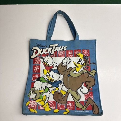 Ducktales Tote Bag - 1986 Vintage Walt Disney - Blue - As Is - Worn