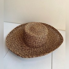 Genuine Panama Hat Handwoven in Ecuador Two-Tone Straw Western Style