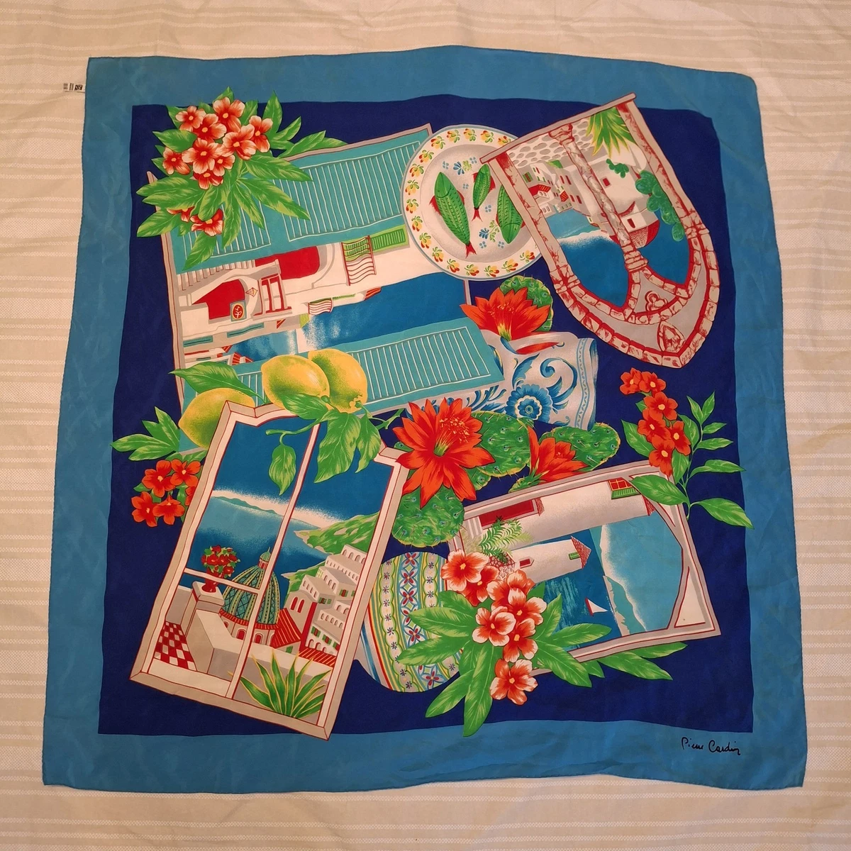 Foulard/Carré/Chale☆PIERRE CARDIN☆ En soie 100% 40g ☆Silk SCARF/Shawl seide