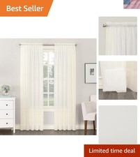Versatile 59" x 54" Sheer Voile Curtain Panel in Eggshell - Layering Essential