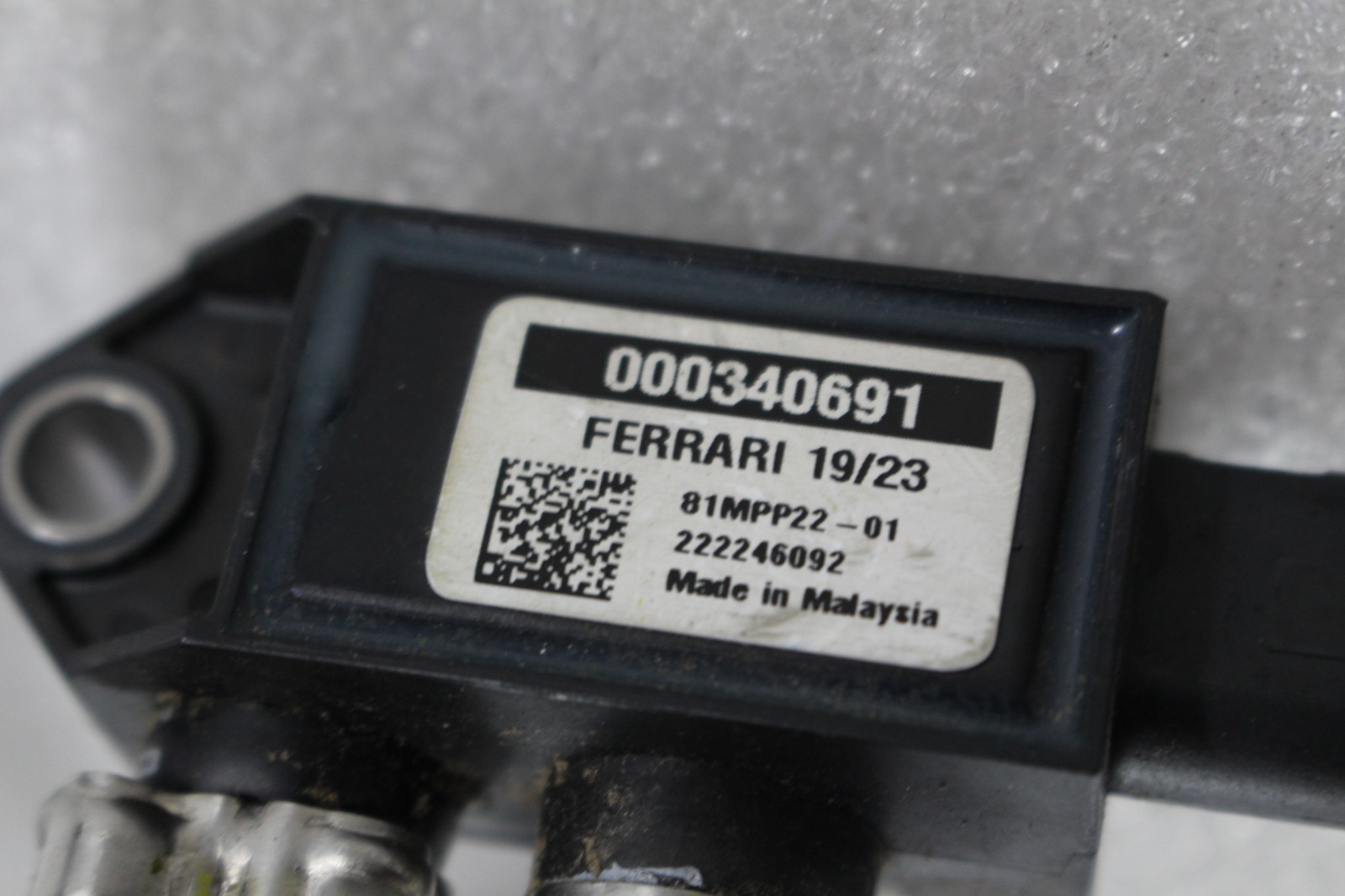 Ferrari 296 GTB, Pressure Sensors w/Hoses, Used, P/N 340691