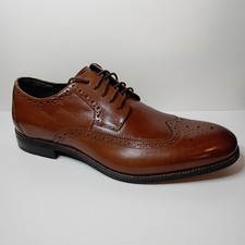 Stacy Adams Wingtip Dress Shoes, Brown, Size 12W, 24916-221, Free Shipping