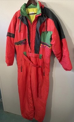 Vintage Fusalp Virage Ski Suit One Piece Black/Red Size 41/RFA 52
