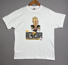 Vintage Y2K Pittsburgh Steelers Ben Roethlisberger Caricature Tee T Shirt Sz XL