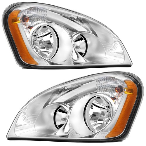 Montaje Faros Para 08-17 Freightliner Cascadia Chrome Carcasa Lente transparente