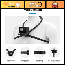 Neck Mount  Chest Strap for GoPro Hero 13 12 11 10 Insta360 Action Camera Vlogg