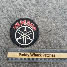 Vintage Yamaha Motorcycle Patch Black 80s AB9