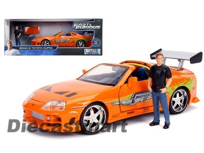 Jada 1:24 Hollywood Rides Fast & Furious Toyota Supra & Brian Figure 30738 Model