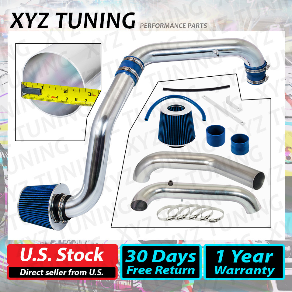 BLUE Cold Air Intake Induction Kit + Filter For 96-00 Civic CX/DX/LX 1.6L L4
