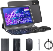 10" Android 15 Tablet with Keyboard etc  8000mAH  4 16gb RAM  128gb