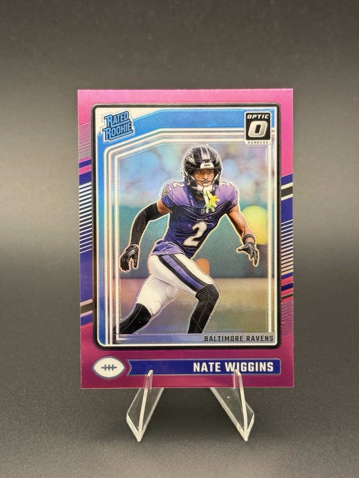 2024 Panini Donruss Optic - Rated Rookie Nate Wiggins #281 Pink Prizm (RC)