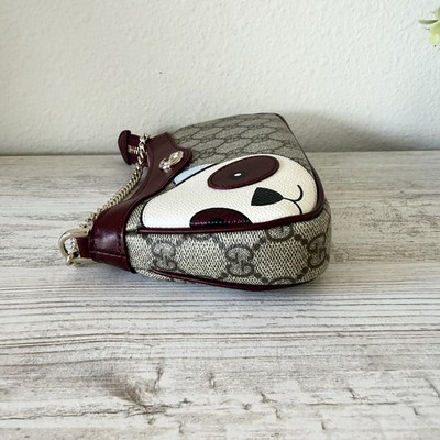 New Gucci GG Supreme Icon Panda Mini Bag with gold chain | eBay