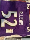 Ray Lewis Signed Football Jersey JSA Authentication Baltimore Ravens