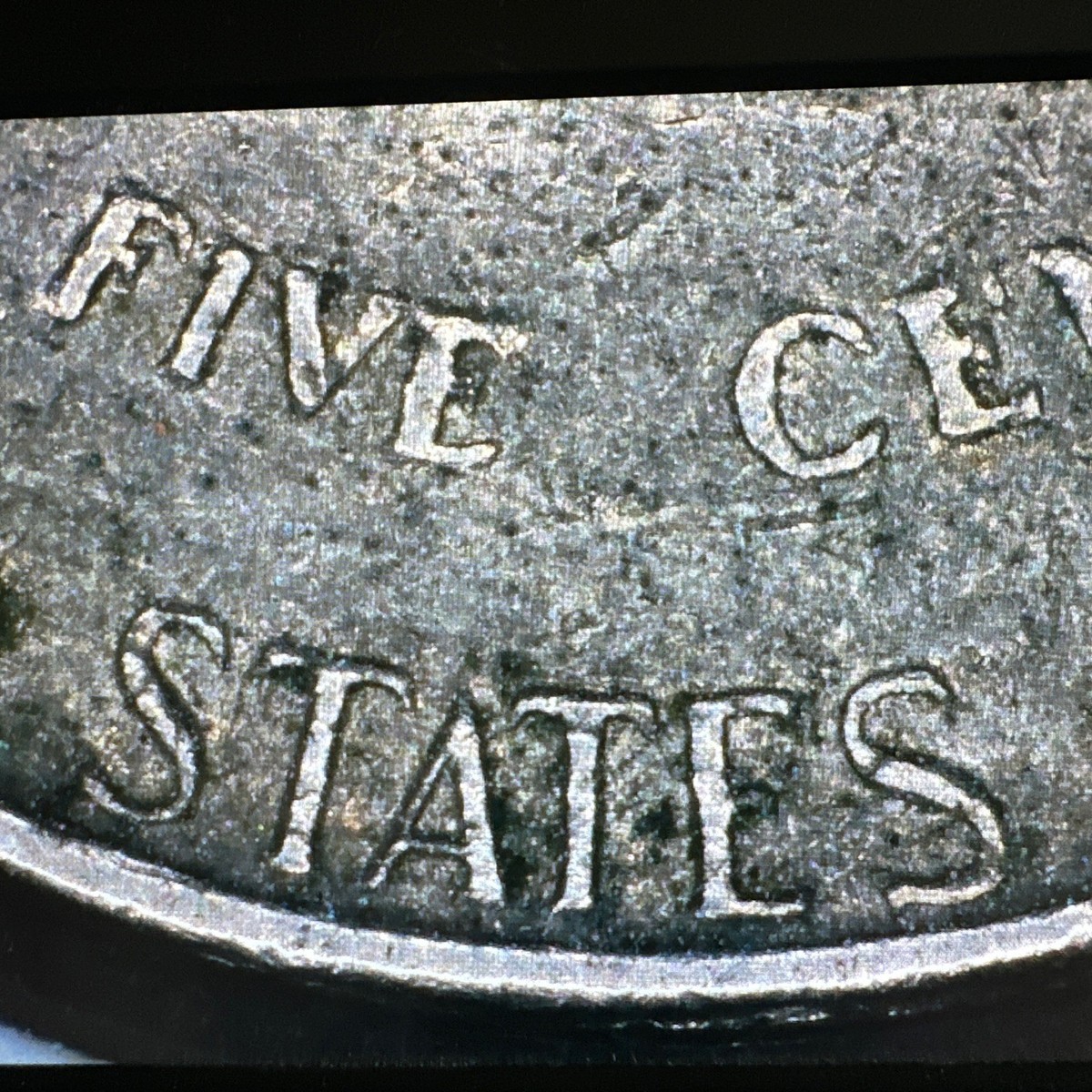 1966 Jefferson Nickel No Mint Mark Error, Off Center, Letters On