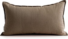 Cotton Linen Decorative 12"x20" Lumbar Throw Pillow Case Cushion Cover with Twin