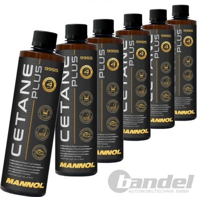 6x 450ml 9955 MANNOL CETAN PLUS DIESEL KRAFTSTOFF ADDITIV ZUSATZ REINIGER