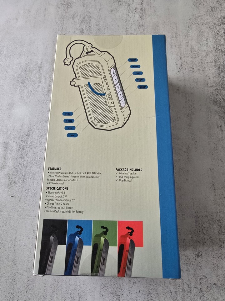 IMPERIAL DABMAN OR 5 Outdoor-radio met DAB en Bluetooth 5.3 (5.000 mAh accu, 30 uur afspeeltijd, 8 watt, waterdicht IP65), zwart/groen