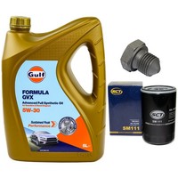 MotoröL Filter Set 5W-30 5 Liter + ÖLablassschraube FüR VW Sharan 1.9 TDI 110 PS