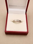 Vintage 925 Sterling Silver Pearl Ring Minimalist Modernist Band Size 7...