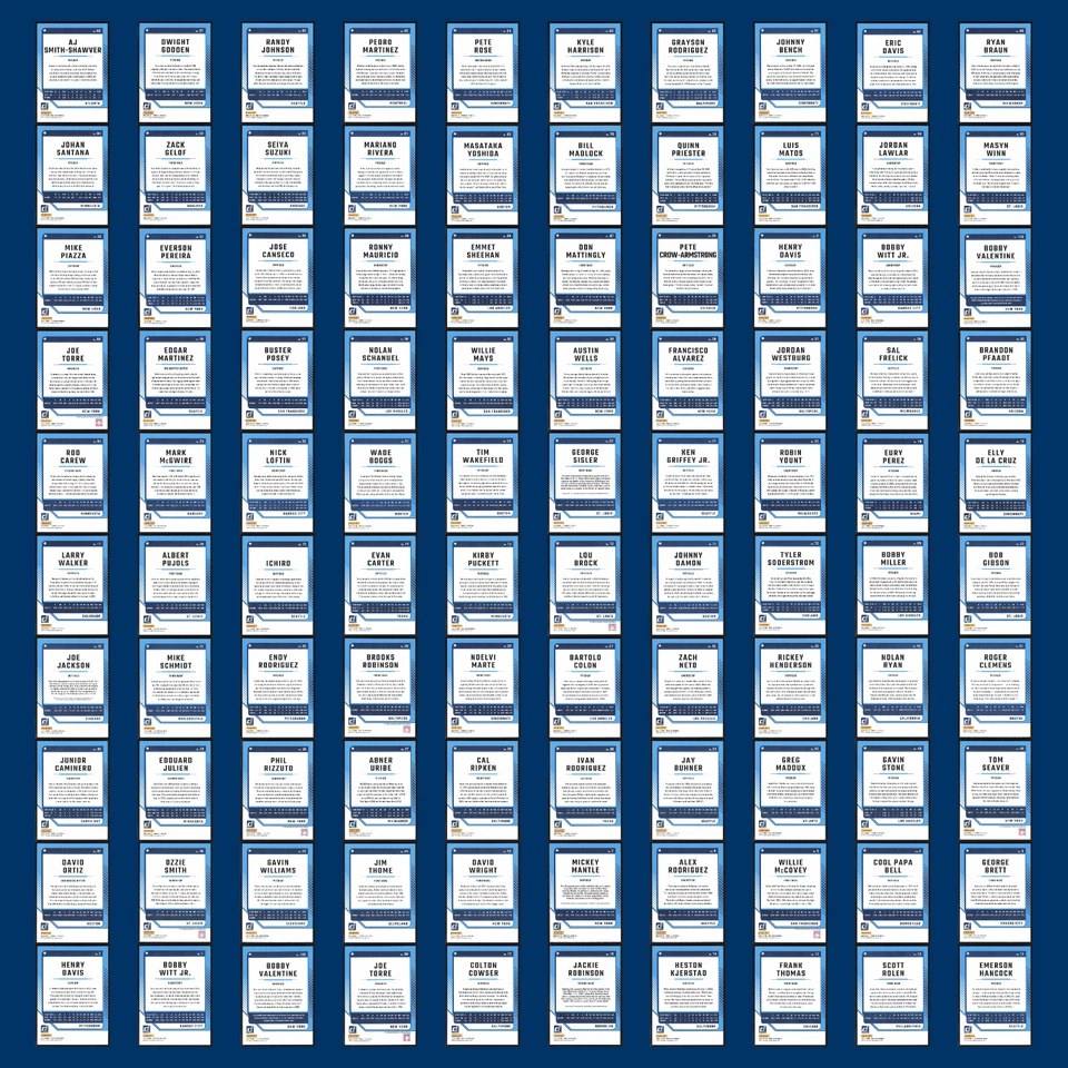 Lote de 100 tarjetas de béisbol Donruss 2024 AJ Smith-Shawver Atlanta Braves casi nuevo conjunto MLB Foto 2 de 4