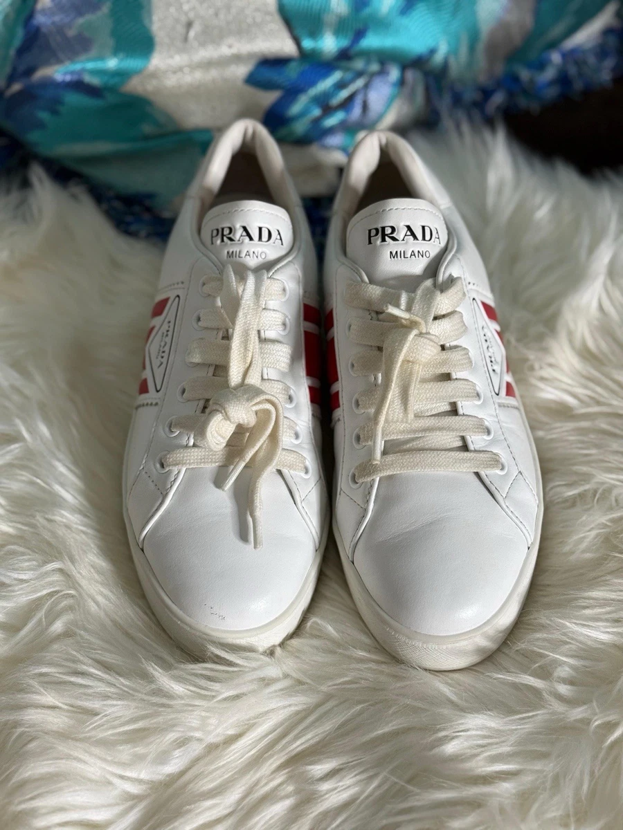 Prada Logo Sneakers Black W for sale | eBay