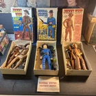 Lot of (3) Vintage Marx Western Figures with Accessories 1960s