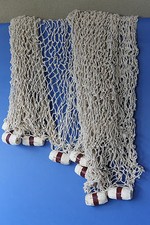 RETE da PESCA DECORATIVA Pesante + GALLEGGIANTI ARREDO MARE CASA 250 x 250 ECRU