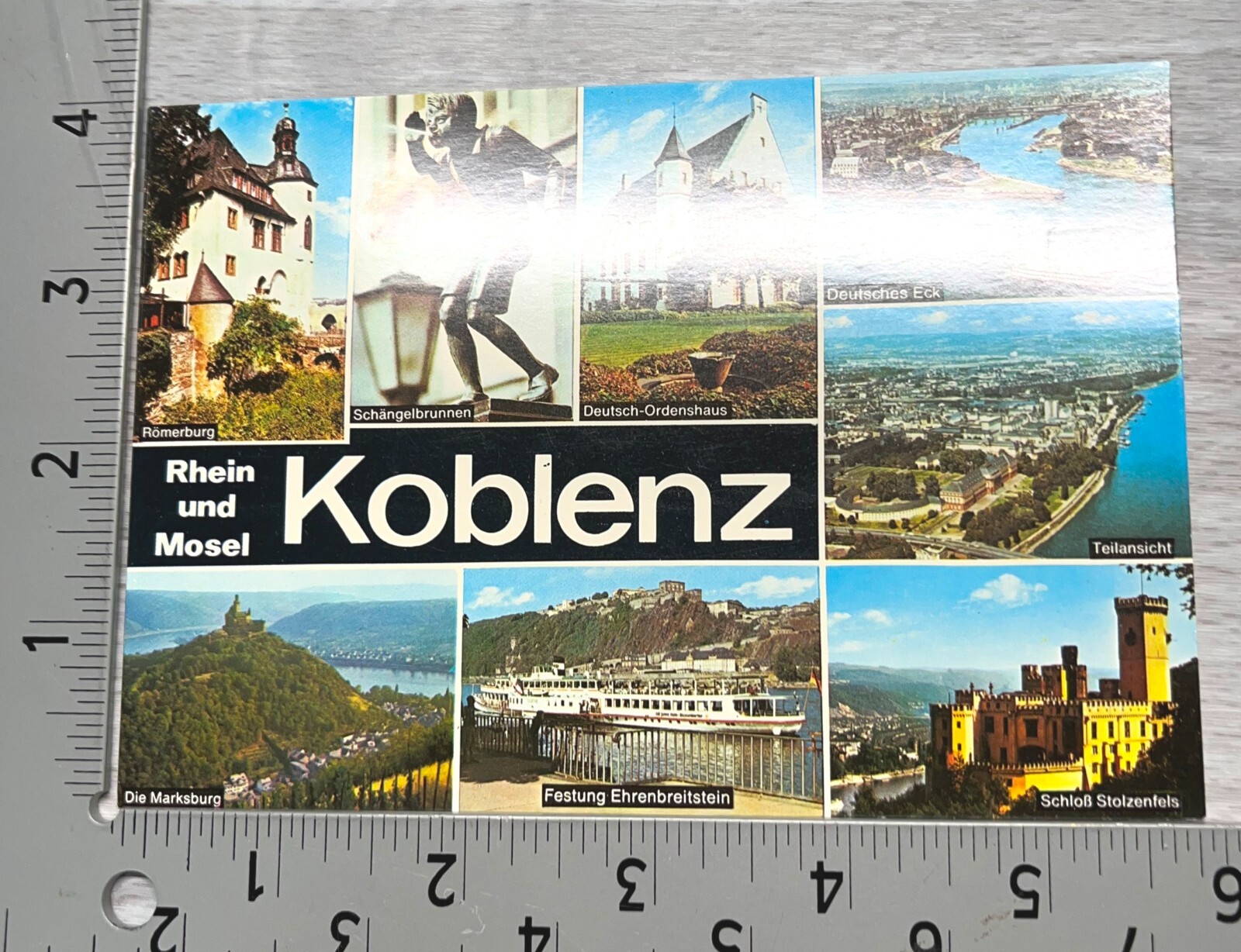 Koblenz Rhein und Mosel Germany Postcard Tourism Vintage Unposted Deutsches Eck