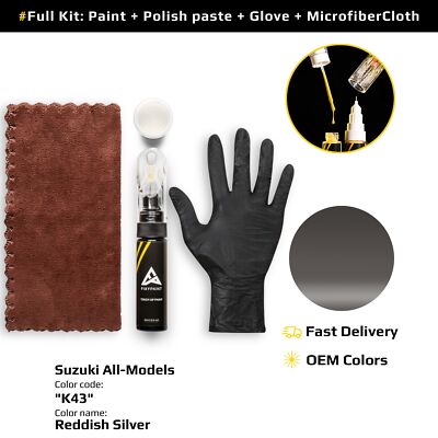Touch up Paint for Suzuki All Models Code: K43 Reddish Silver