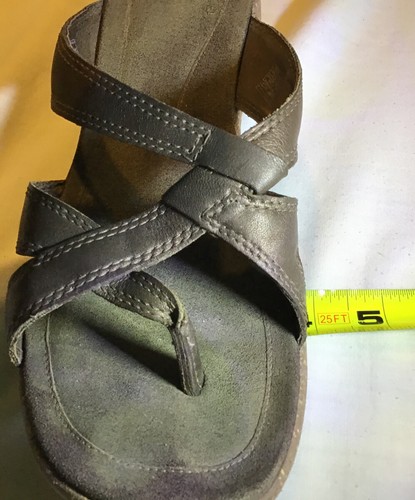 Merrell Sundial Antique Cross Brown Slip On Sandal Women's US 8 Pre Owned Flip - Picture 8 of 9
