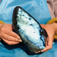 4.02LB Natural Labrador Moonstone Quartz Crystal Free Form Mineral Specimen 3120