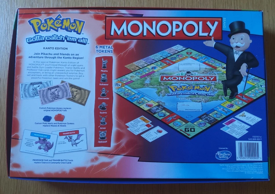 MONOPOLY POKEMON KANTO EDITION | 100% Complete | Hasbro Games | Great Condition - Image 2 of 4