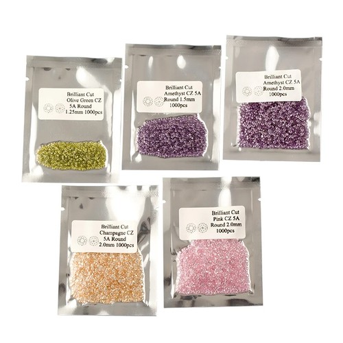 5A Various Color Loose Cubic Zirconia Stone Round Synthetic Gems For Jewelry - Picture 5 of 38